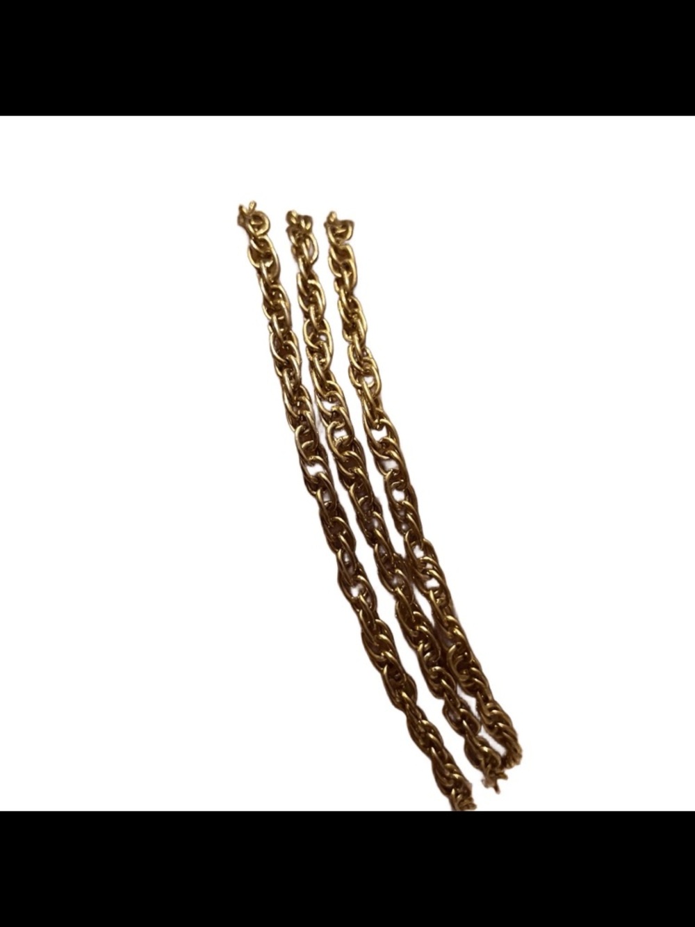 Gold Tone Loose Rope Chain Vintage 24 Inch